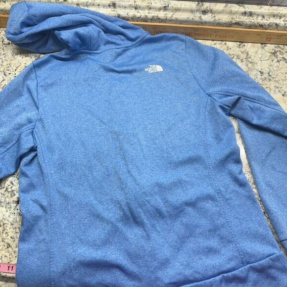 The North Face Hoodie Womens Large Blue Heather LFC Thumb Hole Running Full Zip - Picture 6 of 7